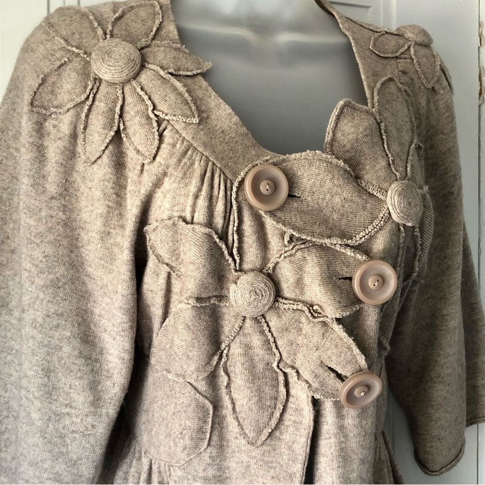 [Anthropologie][Knitted & Knotted] Floral ‘Thicket’ Cardigan Sweater - Picture 4 of 15